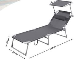 Dimensions du transat Songmics