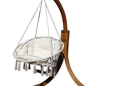 Fauteuil hamac suspendu en bois